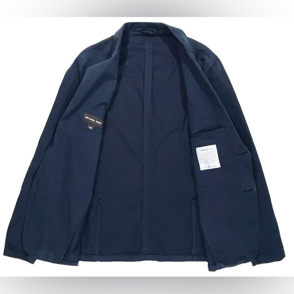 Men's MICHAEL KORS Navy Blue Cotton + Jacket Blazer Tagged 38R NWT NEW WOW! - Picture 3 of 16